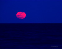 Moon Rising Over Lake Michigan
